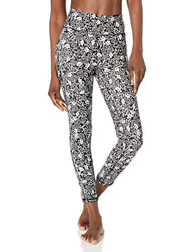 DKNY Damen Bedruckte Yoga 7/8-Worjout Leggings, Schwarz/Weiß, S von DKNY