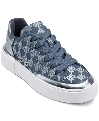 DKNY Damen Bradley-LACE UP Sneaker, Celeste, 38 EU von DKNY