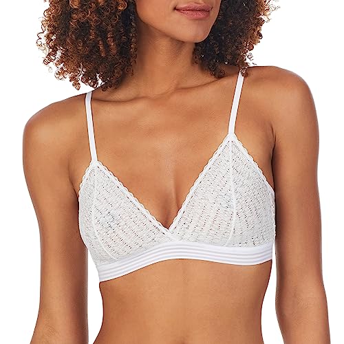 DKNY Damen Bralette aus weichster Spitze BH, Weiß, X-Large von DKNY