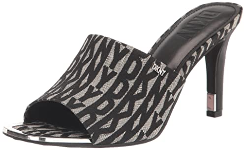 DKNY Damen Bronx Open Square-Toe Slip-On Mule, Black/Eggnog, 36.5 EU von DKNY