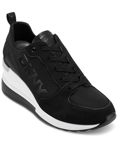 DKNY Damen CAIT-Wedge Sneakers Sneaker, Black, 36 EU von DKNY