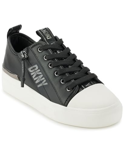 DKNY Damen Chaney Lace-Up Sneaker, Black, 40 EU von DKNY