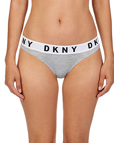 DKNY Damen Cozy Boyfriend Unterwsche im Bikini-Stil, Heather Gray/White/Black, Medium von DKNY