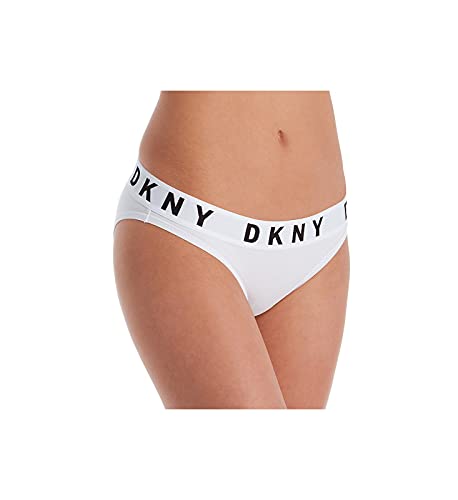 DKNY Damen Cozy Boyfriend Unterwsche im Bikini-Stil, weiß/schwarz, Large von DKNY