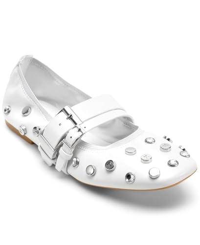 DKNY Damen Davey Ballet Flat, White, 38.5 EU DKNY Damen Davey Ballet Flat, White, 38.5 EU von DKNY