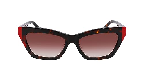 DKNY Damen Dk547s Sonnenbrille, Dunkle Schildkröte/Rot, Einheitsgröße von DKNY