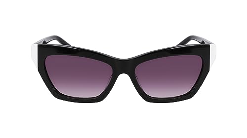 DKNY Damen Dk547s Sonnenbrille, Schwarz/Weiß, Einheitsgröße von DKNY