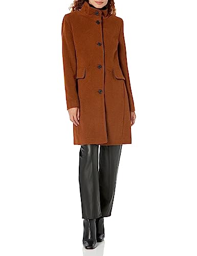 DKNY Damen Dkny Outerwear Women's, Buttondown With Collar And Pockets JACKET, TOFFEE, XL EU von DKNY