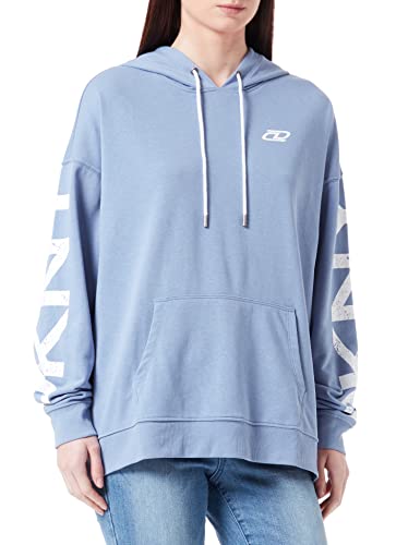 DKNY Damen Dkny Sport Women's Crackle Logo Pullover Hoodie Shirt, Country Blue, L EU von DKNY