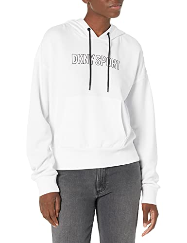 DKNY Damen Dp2t8922-wht-extra klein Kapuzenpullover, Weiss/opulenter Garten, XS von DKNY