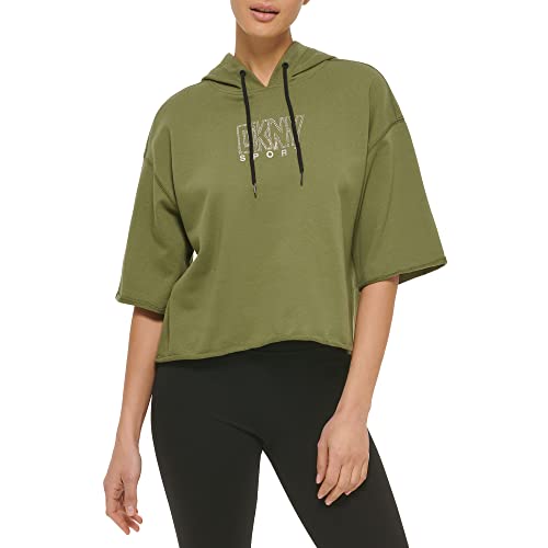 DKNY Damen Dp2t9072-agn-mittel Kapuzenpullover, Grün (Army Green), M von DKNY