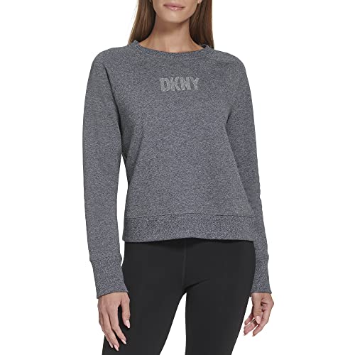 DKNY Damen Dp2t9121-b4r-mittel Sweatshirt, Schwarz Meliert, M von DKNY