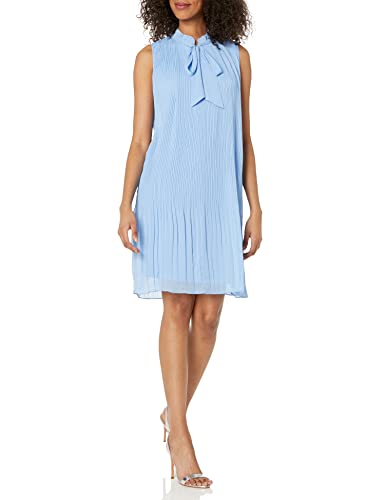 DKNY Damen Etuikleid Kleid, Blau-Blue Mist, 44 von DKNY