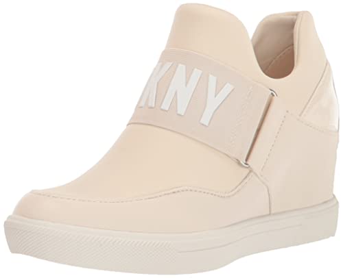 DKNY Damen Everyday Comfortable Cosmos-Wedge Sneaker Sandale mit Absatz, Egg Nog, 36.5 EU von DKNY