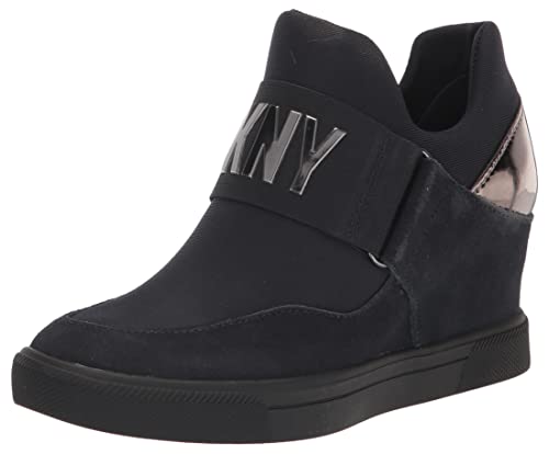 DKNY Damen Everyday Comfortable Cosmos-Wedge Sneaker Sandale mit Absatz, Marineblau, 39 EU von DKNY