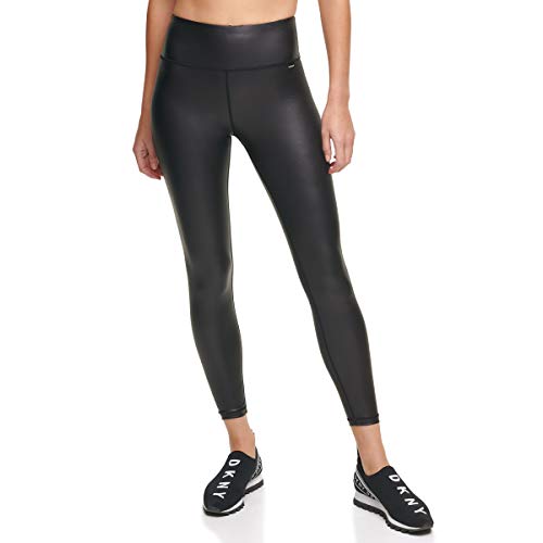 DKNY Damen Faux Leather High Waist Leggings, Schwarz, XL EU von DKNY