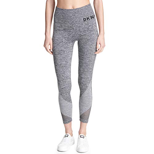 DKNY Damen High Waist Seamless Leggings, Heather Grey, M EU von DKNY