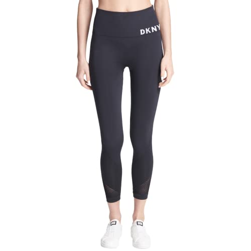 DKNY Women's Sport Seamless High Waist Mesh Tight Leggings, Black, Extra Large von DKNY