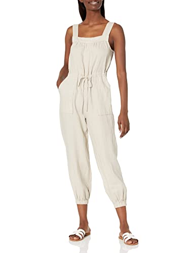 DKNY Damen Jumpsuit mit Kordelzug und weitem Bein, Strand, X-Klein von DKNY