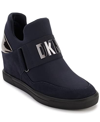 DKNY Damen Everyday Comfortable Cosmos-Wedge Sneaker Sandale mit Absatz, Marineblau, 39 EU von DKNY