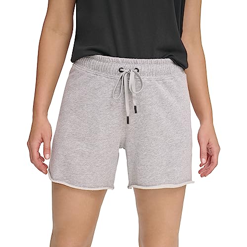 DKNY Damen Knockout Logo Wellenförmige Shorts, Perle Hgr, Groß von DKNY