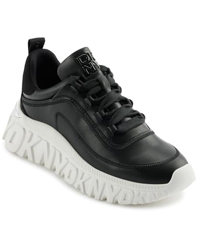 DKNY Damen Lacombe-LACE UP Sneaker, Black, 35 EU von DKNY