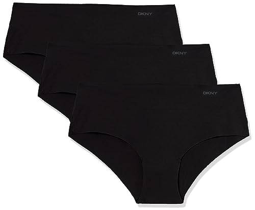 DKNY Damen Litewear Cut Anywhere Hipster Panties 3er Pack Box Multipack, Schwarz/Schwarz/Schwarz, S von DKNY
