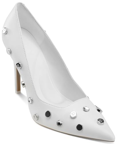 DKNY Damen Mickel Studs HIGH Heels, White, 40 EU von DKNY