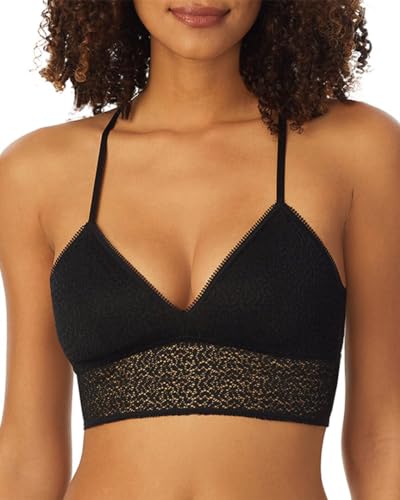 DKNY Damen Modern Lace Racerback Longline Bralette BH, schwarz, Large von DKNY