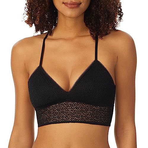 DKNY Damen Modern Lace Racerback Longline Bralette BH, schwarz, Medium von DKNY