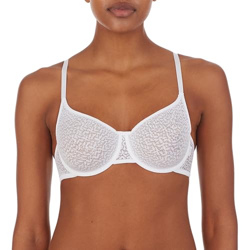 DKNY Damen Modern Lace Unlined Bra Demi BH, Blickdicht, Popeline Weiß, 75D von DKNY