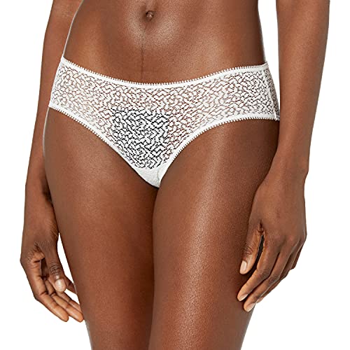 DKNY Damen Modern Lace Hipster-Hschen, Popeline Weiß, L von DKNY