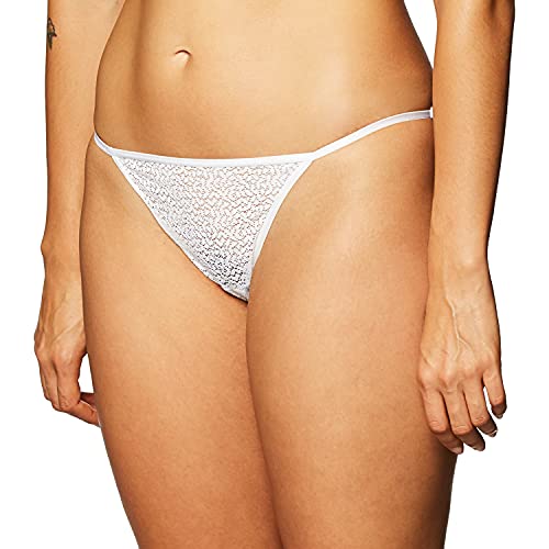 DKNY Damen Modern lace Trim Unterwsche im Bikini-Stil, Popeline Weiß, Large von DKNY