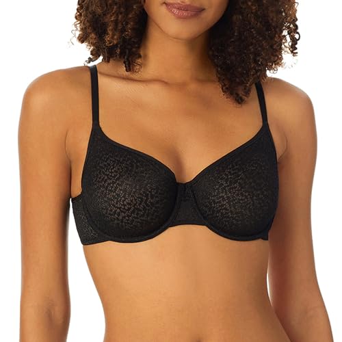 DKNY Damen Moderner Spitze, ungefüttert Demi BH, Blickdicht, schwarz, 75B von DKNY