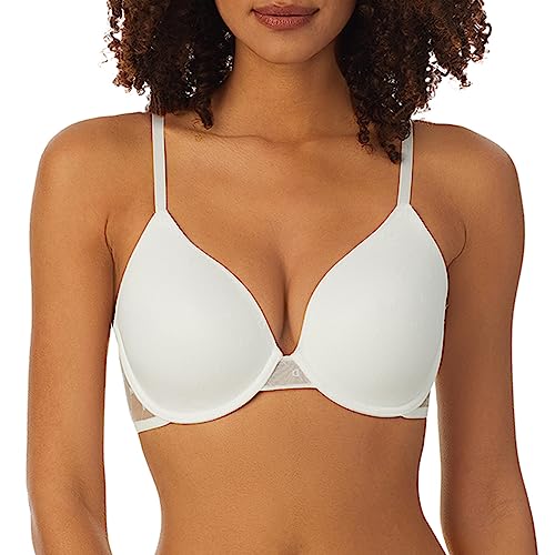DKNY Damen Women's Monogram Mesh Full Coverage Bra BH mit voller Abdeckung, Halbtransparent, Weiss/opulenter Garten, 70D von DKNY