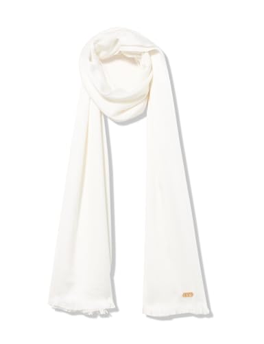 DKNY Damen Oversized Solid Pashmina with Eyelash Fringe Modischer Schal, Elfenbein, Einheitsgröße von DKNY