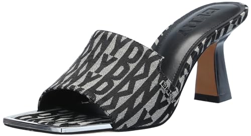 DKNY Damen Pen-Wedge Flache Sandale, Schwarz/Eggnog, 35.5 EU von DKNY