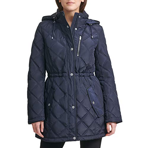 DKNY Damen Quilted Jacket bergangsjacke, Navy, Medium von DKNY