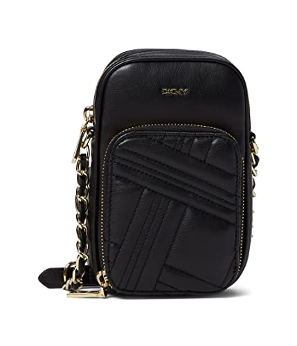 DKNY Damen R21ezr44-bgd-klein Crossbody, Schwarz/Gold von DKNY