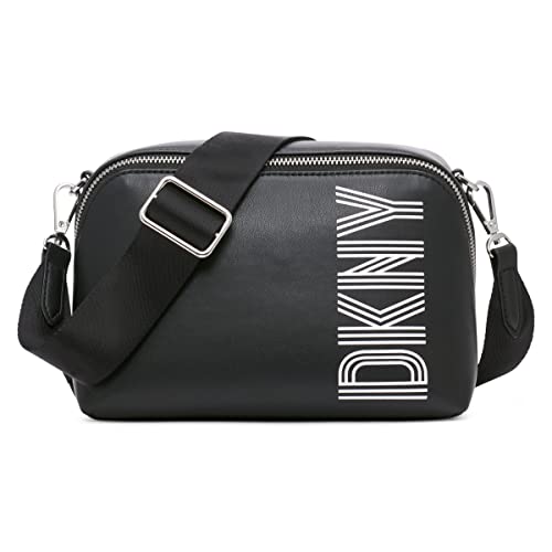 DKNY Damen R31ezh47-bsv-medium Umhängetasche, Schwarz/Silber von DKNY