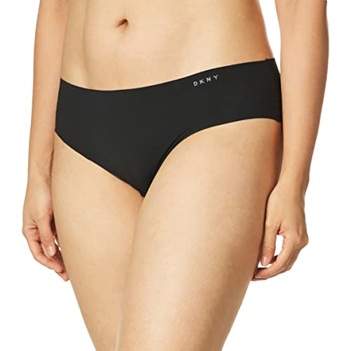 DKNY Damen Seamless Litewear Cut Anywhere Hipster Panty Hipsterhöschen, Schwarz/Graphitgrau, L von DKNY