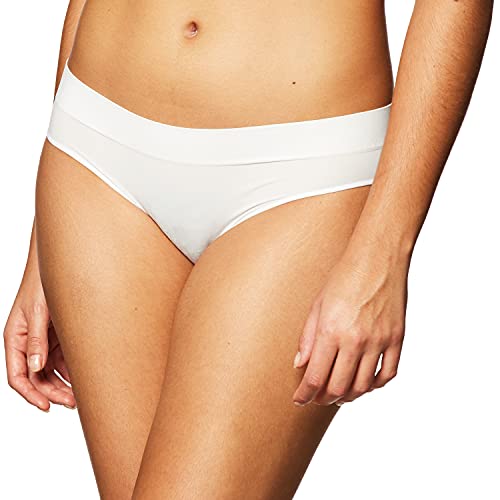 DKNY Damen Seamless Litewear Panty Unterwsche im Bikini-Stil, Popeline Weiß, Medium von DKNY