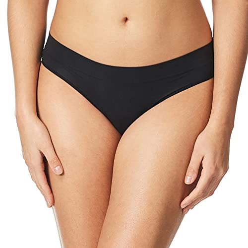 DKNY Damen Seamless Litewear Thong Panty Stringhöschen, schwarz, Large von DKNY
