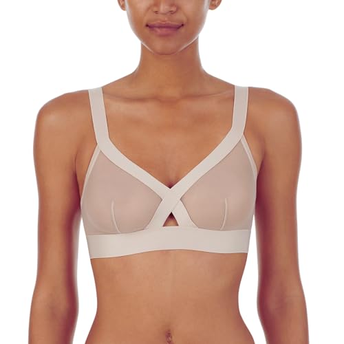 DKNY Damen Sheers Bügelloser Softcup-Bralette-BH, Cashmere, Large von DKNY