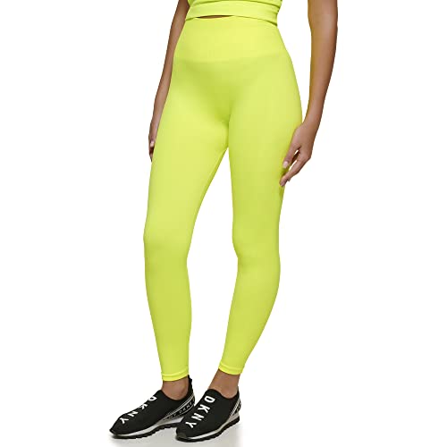 DKNY Damen Sport Bauchkontrolle Workout Yoga Leggings, Zest Knöchel-Logo, X-Groß von DKNY