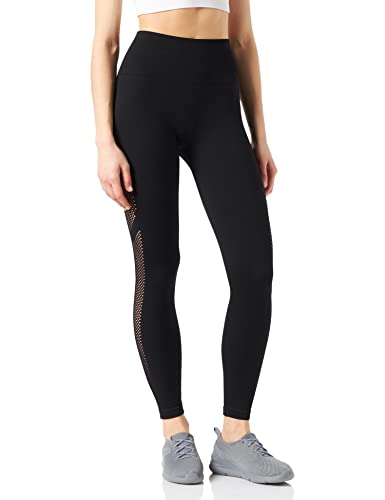 DKNY Damen Sport Women's Rib Seamless High Waist Tight Leggings, Schwarz, Gr. 36 (S) von DKNY