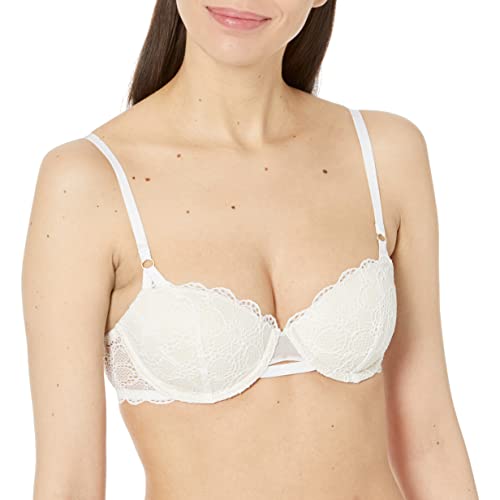 DKNY Damen Superior Spitze Balconette, Modellnummer Dk4500 BH, Weiß/Nude, 75B von DKNY