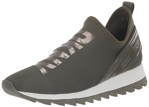 DKNY Damen Unverzichtbarer, Leichter modischer Slip-On Sneaker, Grün, 37 EU von DKNY