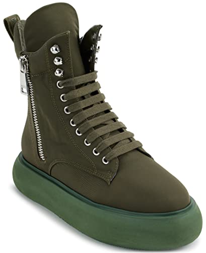 DKNY Damen Women's Womens Shoes Aken Sneaker Boot W/Inside Zip, Army, 41 EU von DKNY