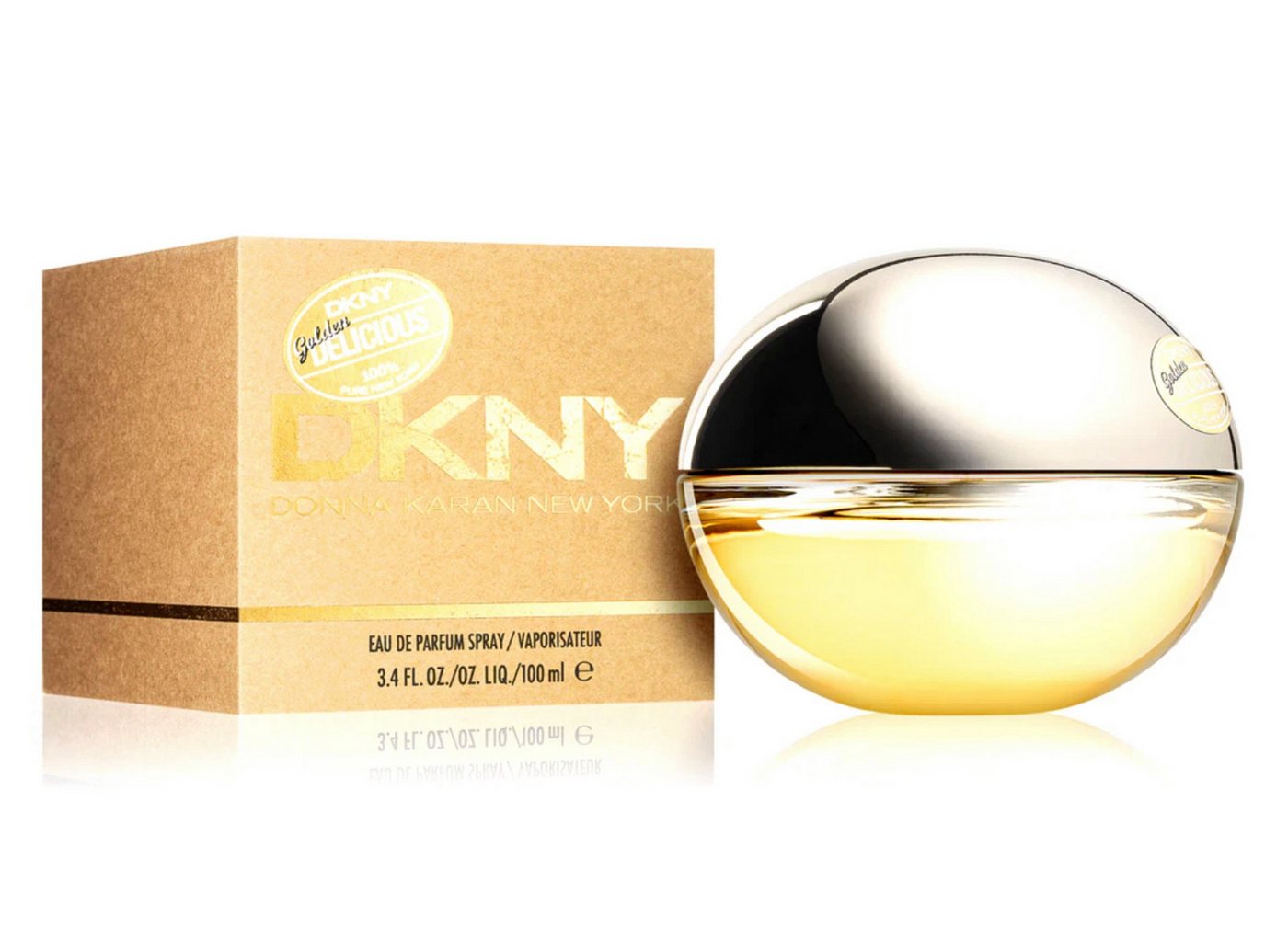 DKNY Eau de Parfum Be Delicious Golden Toilette Spray Duft Edt Versiegelt 100ML, verkörpert pure Eleganz und feminine Wärme von DKNY